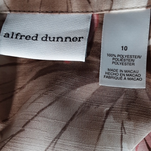 Blouse, Alfred Dunner, size 10 coral, oranges & brown - Picture 6 of 7